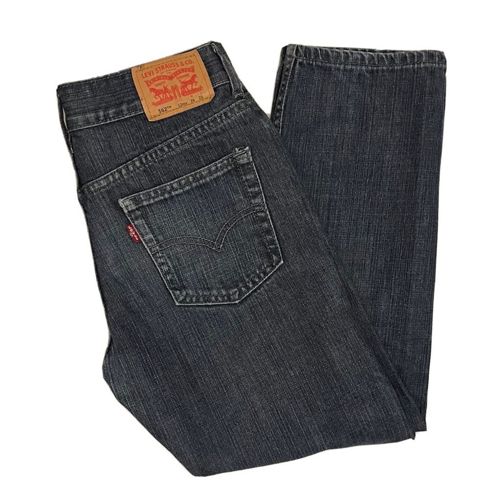New Men’s LEVI STRAUSS Red Tag 562 Dark Blue Denim Jeans, W26